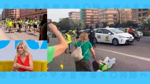Susanna Griso sorprendida por la "brutal agresi&oacute;n" de un polic&iacute;a a una manifestante