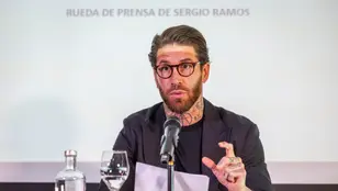 Sergio Ramos, en la rueda de prensa ofrecida este lunes en Sevilla