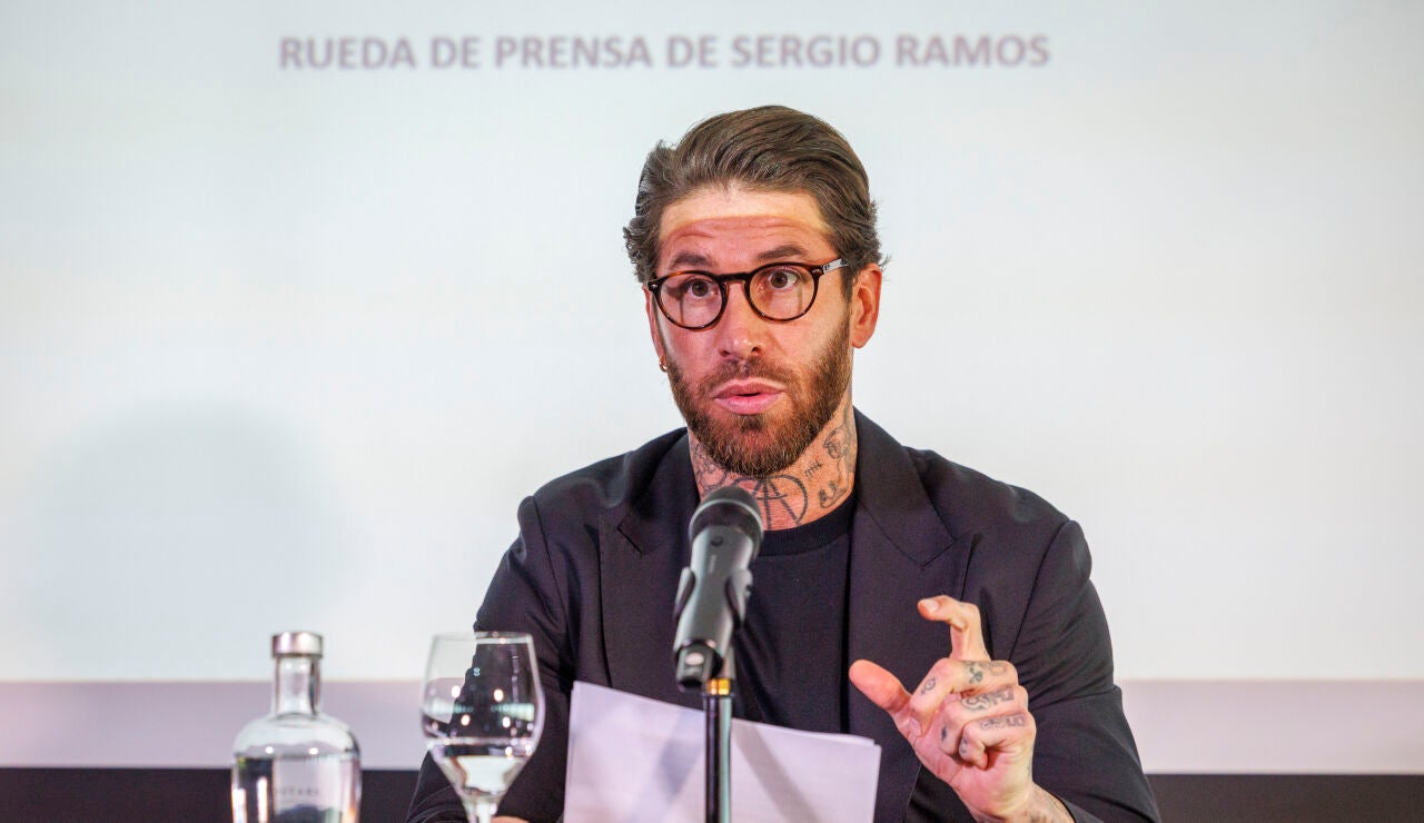 Sergio Ramos, en la rueda de prensa ofrecida este lunes en Sevilla