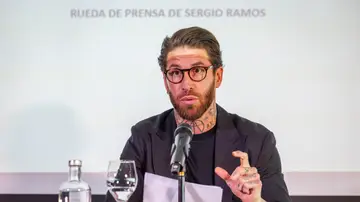 Sergio Ramos, en la rueda de prensa ofrecida este lunes en Sevilla Sergio Ramos, en la rueda de prensa ofrecida este lunes en Sevilla