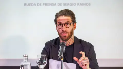 Sergio Ramos, en la rueda de prensa ofrecida este lunes en Sevilla Sergio Ramos, en la rueda de prensa ofrecida este lunes en Sevilla