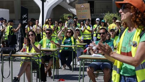 Protesta de los profesores en Valencia