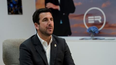 Enrique Riquelme, en su sede electoral en el centro de Madrid