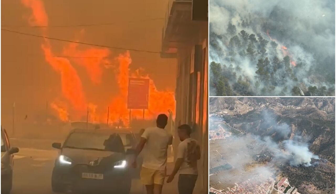Im&aacute;genes del grave incendio forestal desatado en Murcia