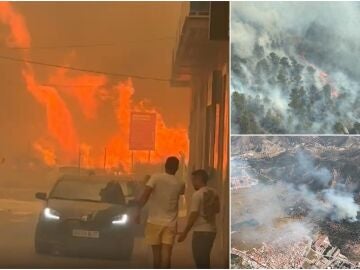 Im&aacute;genes del grave incendio forestal desatado en Murcia