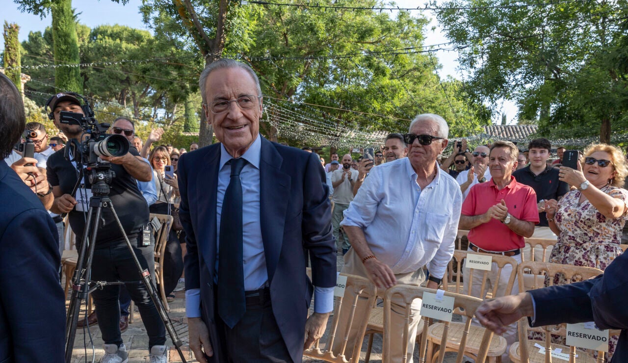 Florentino P&eacute;rez, en un acto con socios y pe&ntilde;as en Toledo