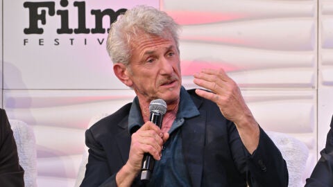 El actor Sean Penn en una rueda de prensa