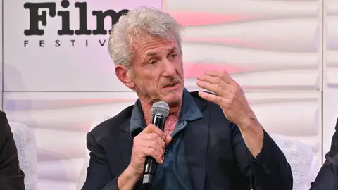 El actor Sean Penn en una rueda de prensa El actor Sean Penn en una rueda de prensa