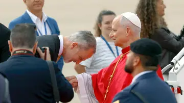 El Rey Felipe VI recibe al Papa León XIV El Rey Felipe VI recibe al Papa León XIV