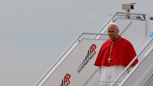 El papa Le&oacute;n XIV en su llegada a Madrid