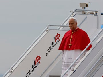 El papa Le&oacute;n XIV en su llegada a Madrid