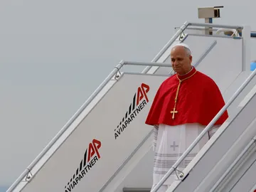 El papa León XIV en su llegada a Madrid El papa León XIV en su llegada a Madrid