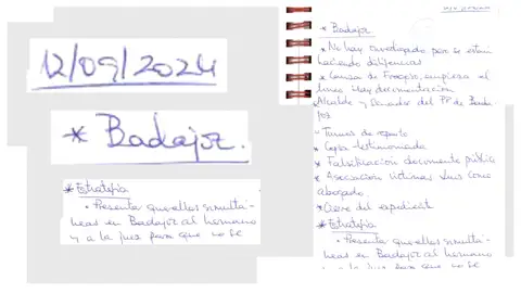 Captura de la libreta de Leire Díez Captura de la libreta de Leire Díez