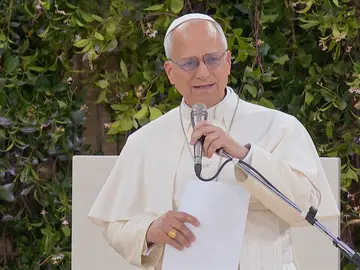 El papa pronuncia su discurso El papa pronuncia su discurso