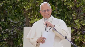 El papa pronuncia su discurso El papa pronuncia su discurso