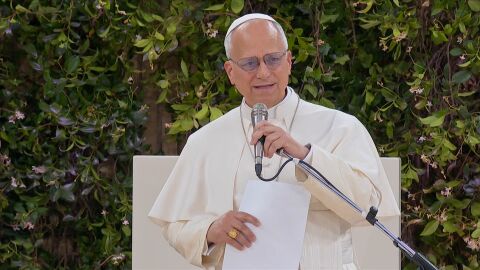El papa pronuncia su discurso
