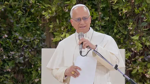 El papa pronuncia su discurso El papa pronuncia su discurso