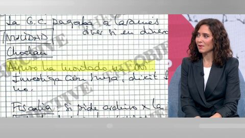 &iquest;Por qu&eacute; aparece Isabel D&iacute;az Ayuso en la agenda de Leire D&iacute;ez? En "Espejo P&uacute;blico" la presidenta de la Comunidad de Madrid responde a la pregunta.