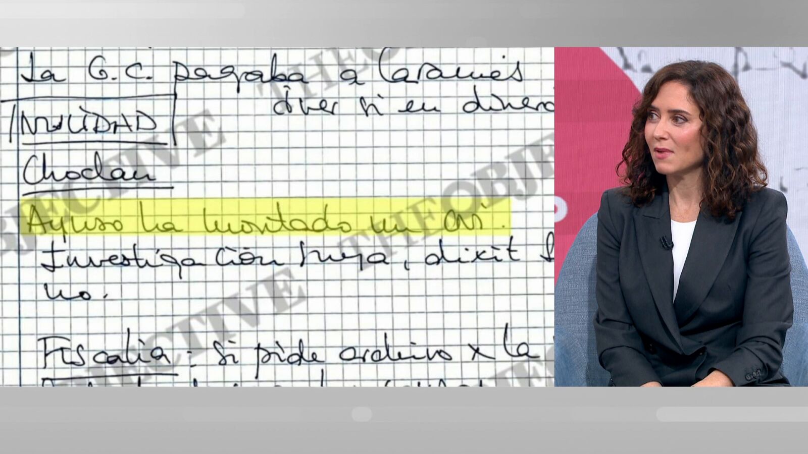 Ayuso, tras aparecer en los papeles de Leire Díez: 