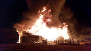 Imagen del incendio de Lleida.