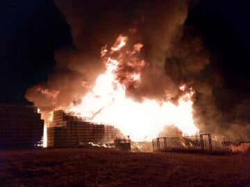 Imagen del incendio de Lleida.