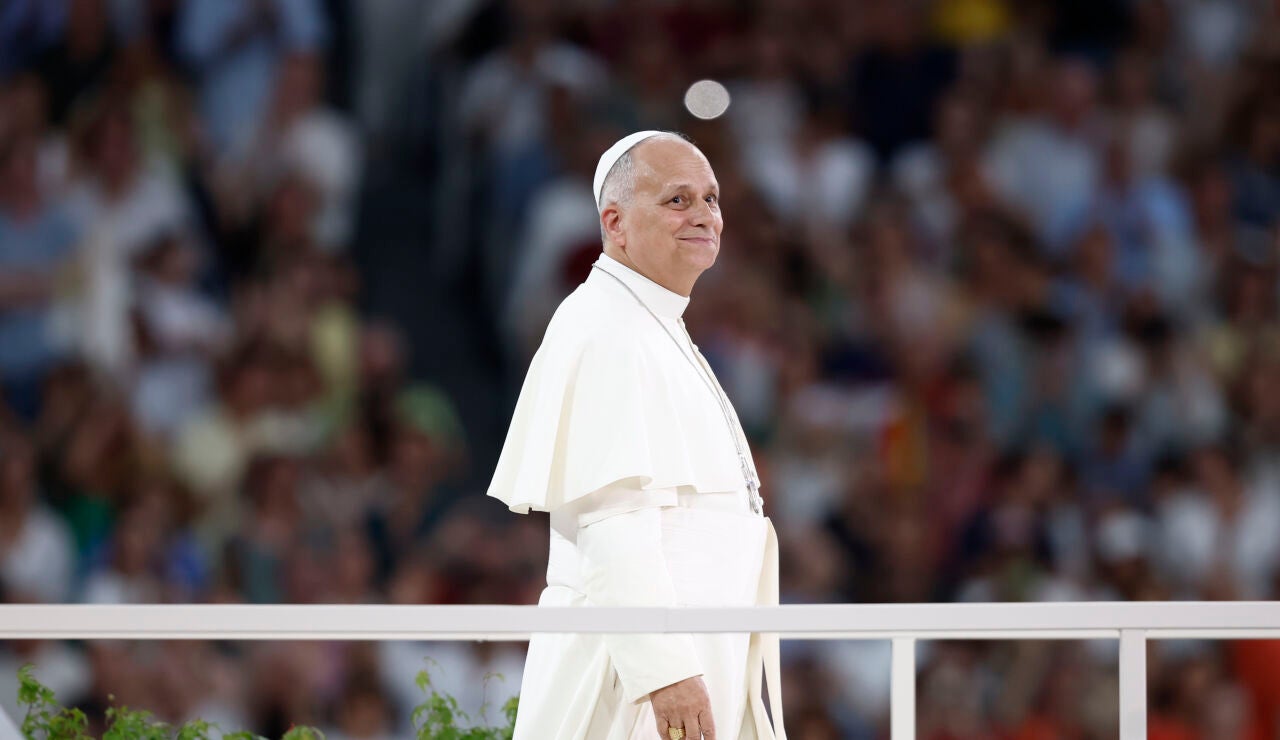 El Papa Le&oacute;n XIV en el Santiago Bernab&eacute;u
