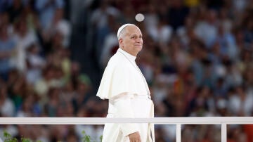 El Papa Le&oacute;n XIV en el Santiago Bernab&eacute;u