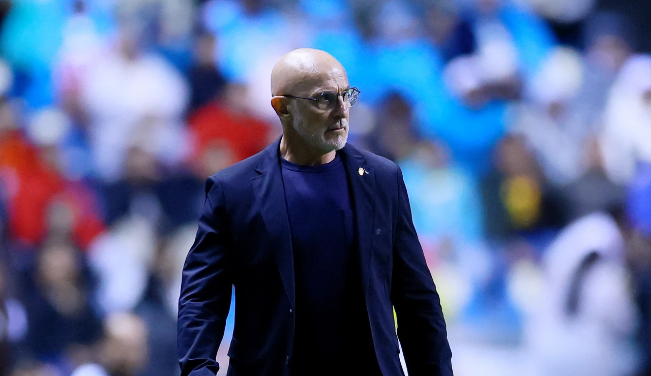Luis de la Fuente, en el amistoso ante Perú en Puebla (México)