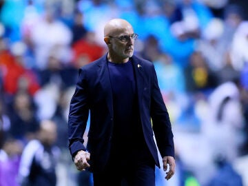 Luis de la Fuente, en el amistoso ante Per&uacute; en Puebla (M&eacute;xico)
