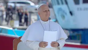 El papa León XIV en el puerto de Arguineguín.