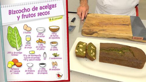 Ingredientes Bizcocho de acelgas y frutos secos