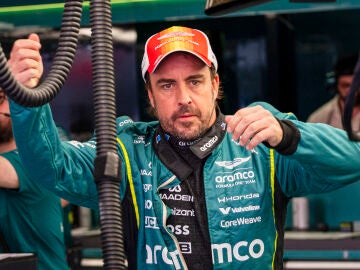 Fernando Alonso durante el GP de Barcelona