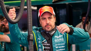 Fernando Alonso durante el GP de Barcelona