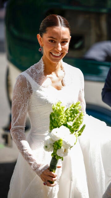 Amanda Lange en su boda con Friedrich von Schönburg