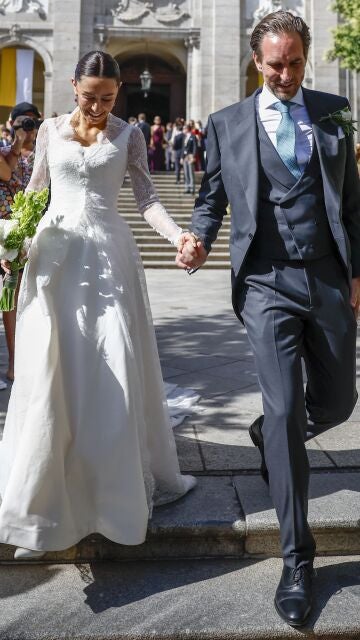 Amanda Lange y Friedrich von Schönburg en su boda