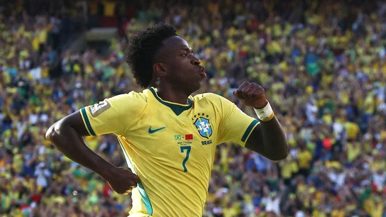 Vinicius celebra un gol ante Marruecos en el Mundial Vinicius celebra un gol ante Marruecos en el Mundial