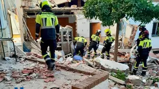 Imagen de los escombros provocados por la explosión de una bombona Imagen de los escombros provocados por la explosión de una bombona