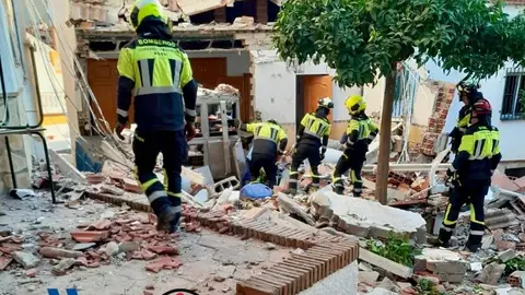 Imagen de los escombros provocados por la explosión de una bombona Imagen de los escombros provocados por la explosión de una bombona