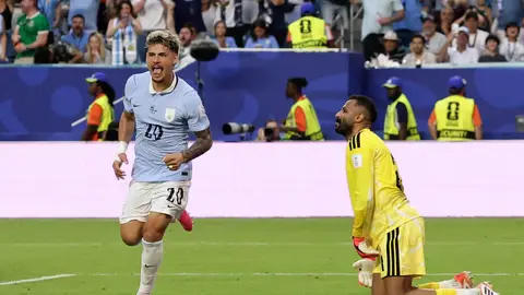 Maxi Araujo celebra su gol ante Arabia Saudí Maxi Araujo celebra su gol ante Arabia Saudí