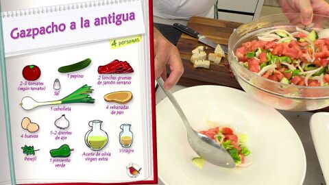 Ingredientes Gazpacho a la antigua