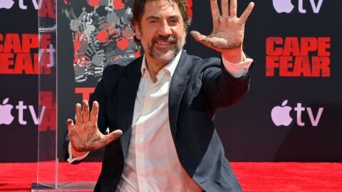 Javier Bardem dejando sus huellas en el Teatro Chino