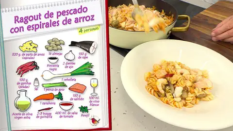 Ingredientes Ragout de pescado con espirales de arroz Ingredientes Ragout de pescado con espirales de arroz
