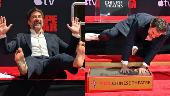 Javier Bardem dejando sus huellas en el Teatro Chino de Hollywood Javier Bardem dejando sus huellas en el Teatro Chino de Hollywood