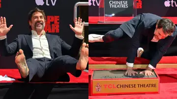 Javier Bardem dejando sus huellas en el Teatro Chino de Hollywood Javier Bardem dejando sus huellas en el Teatro Chino de Hollywood