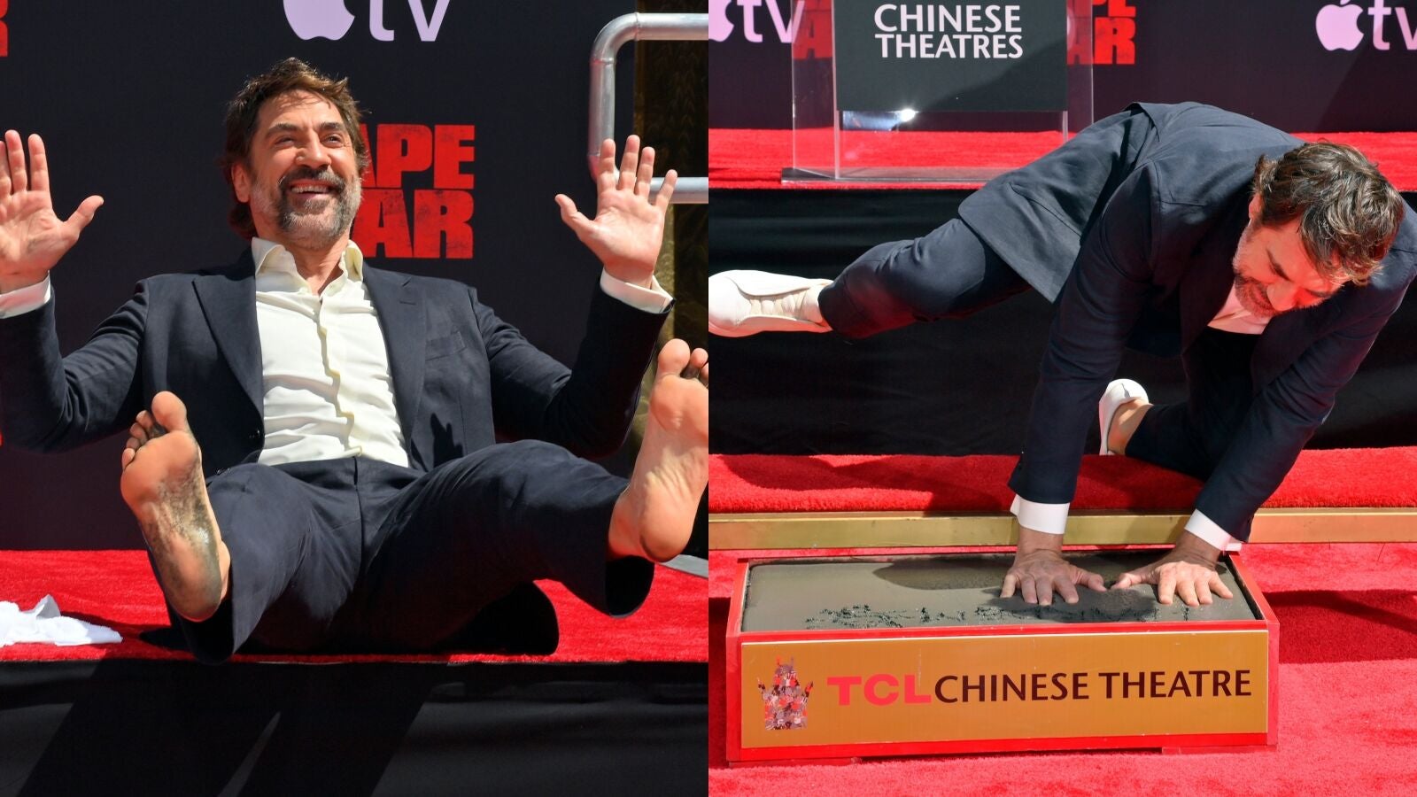 Javier Bardem, todo simpatía mientras deja sus huellas en el histórico Teatro Chino de Hollywood: 