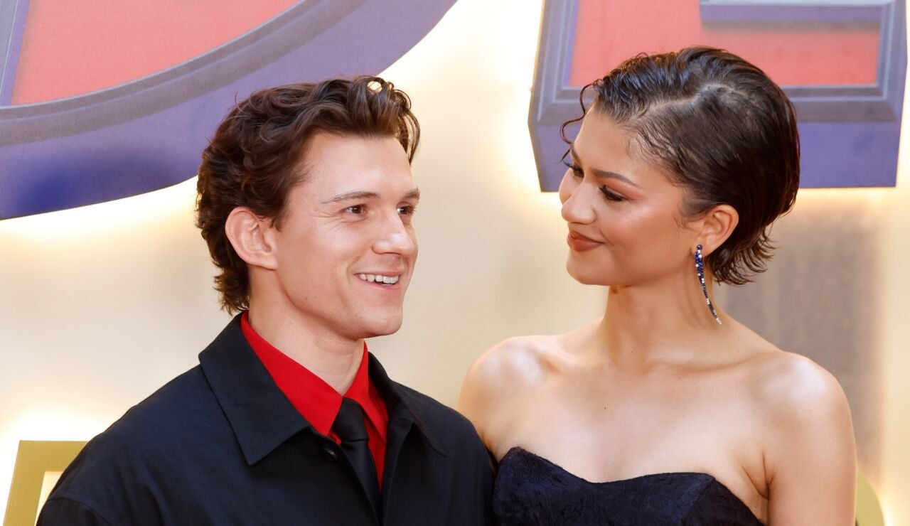 Zendaya y Tom Holland en Madrid presentando SpiderMan 4
