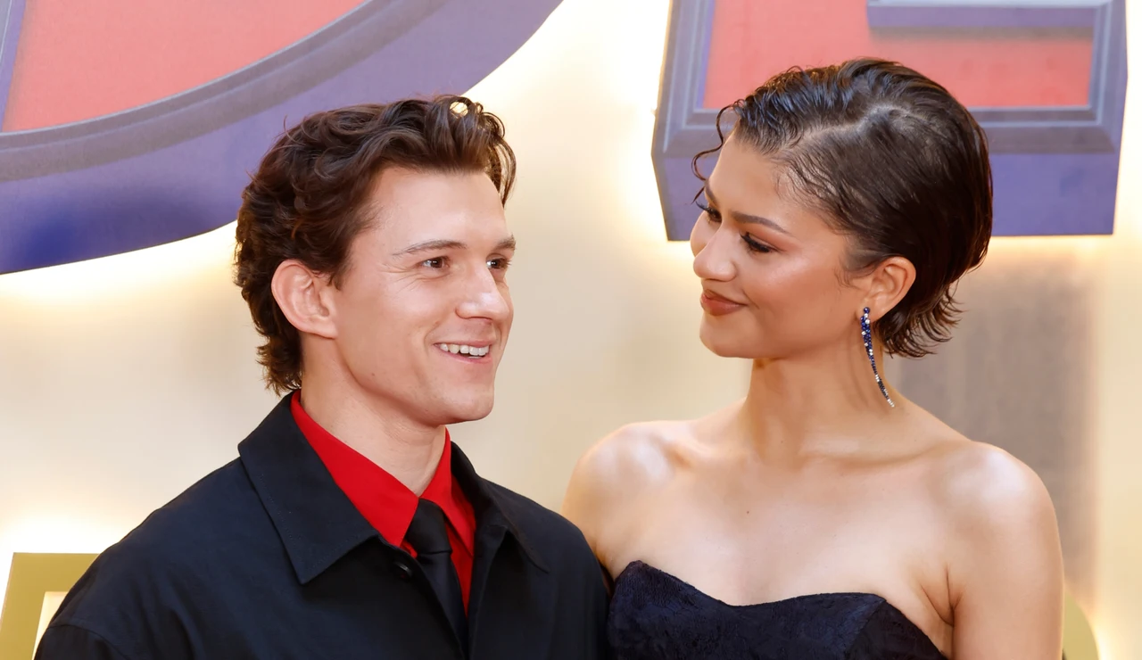 Zendaya y Tom Holland en Madrid presentando SpiderMan 4