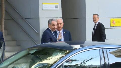 Zapatero, a su llegada a la Audiencia Nacional