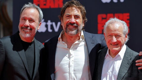 Javier Bardem con Denis Villeneuve y Michael Mann