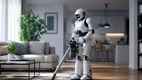 Un robot pasando el aspirador